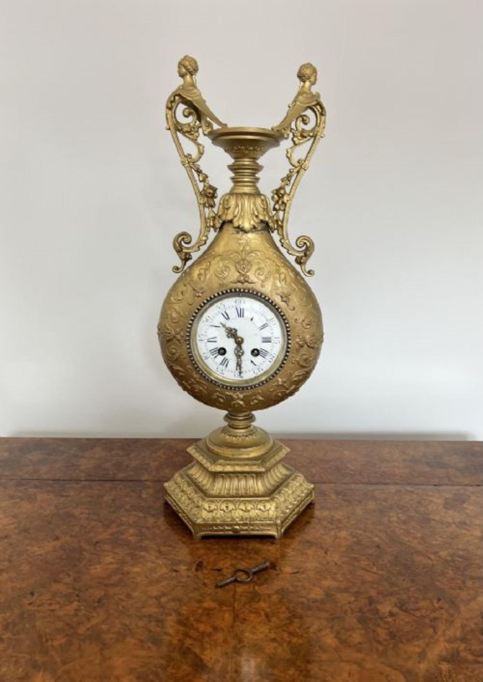 Fantastic quality antique Victorian French ornate Mantle Clock In Good Condition For Sale In Ipswich, GB