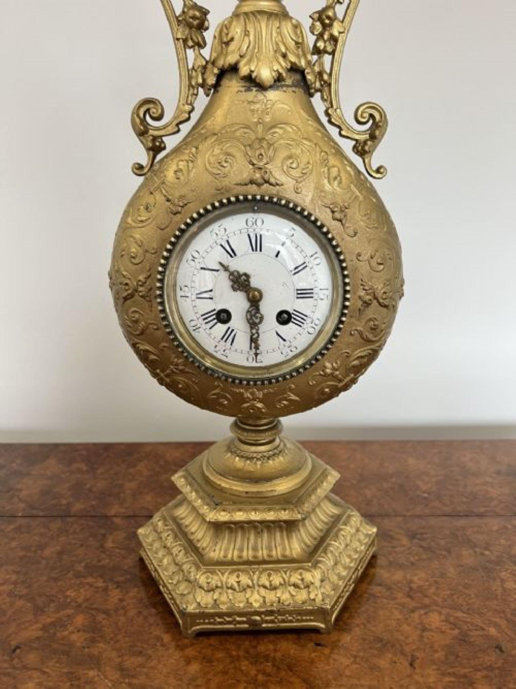 19th Century Fantastic quality antique Victorian French ornate Mantle Clock For Sale