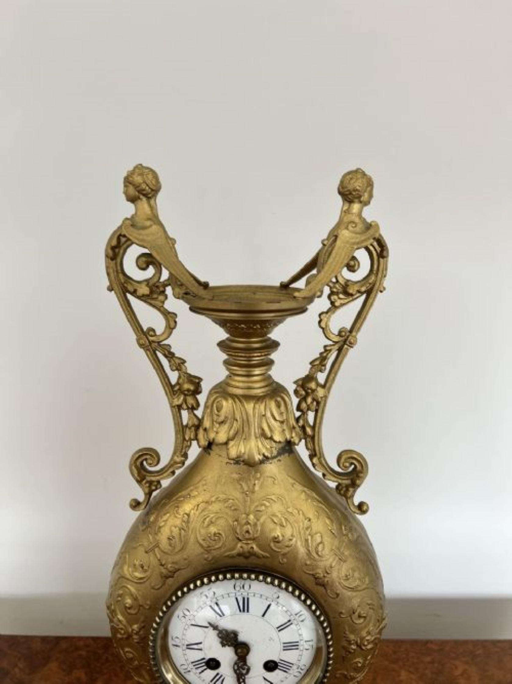 Fantastic quality antique Victorian French ornate Mantle Clock For Sale 1