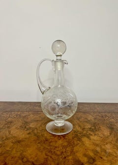 Fantastic quality antique Victorian glass ewer