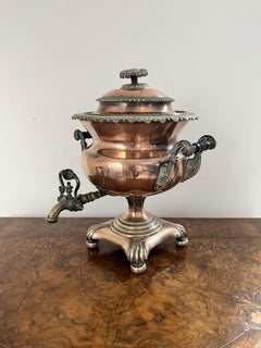 Fantastic quality antique Victorian large copper samovar