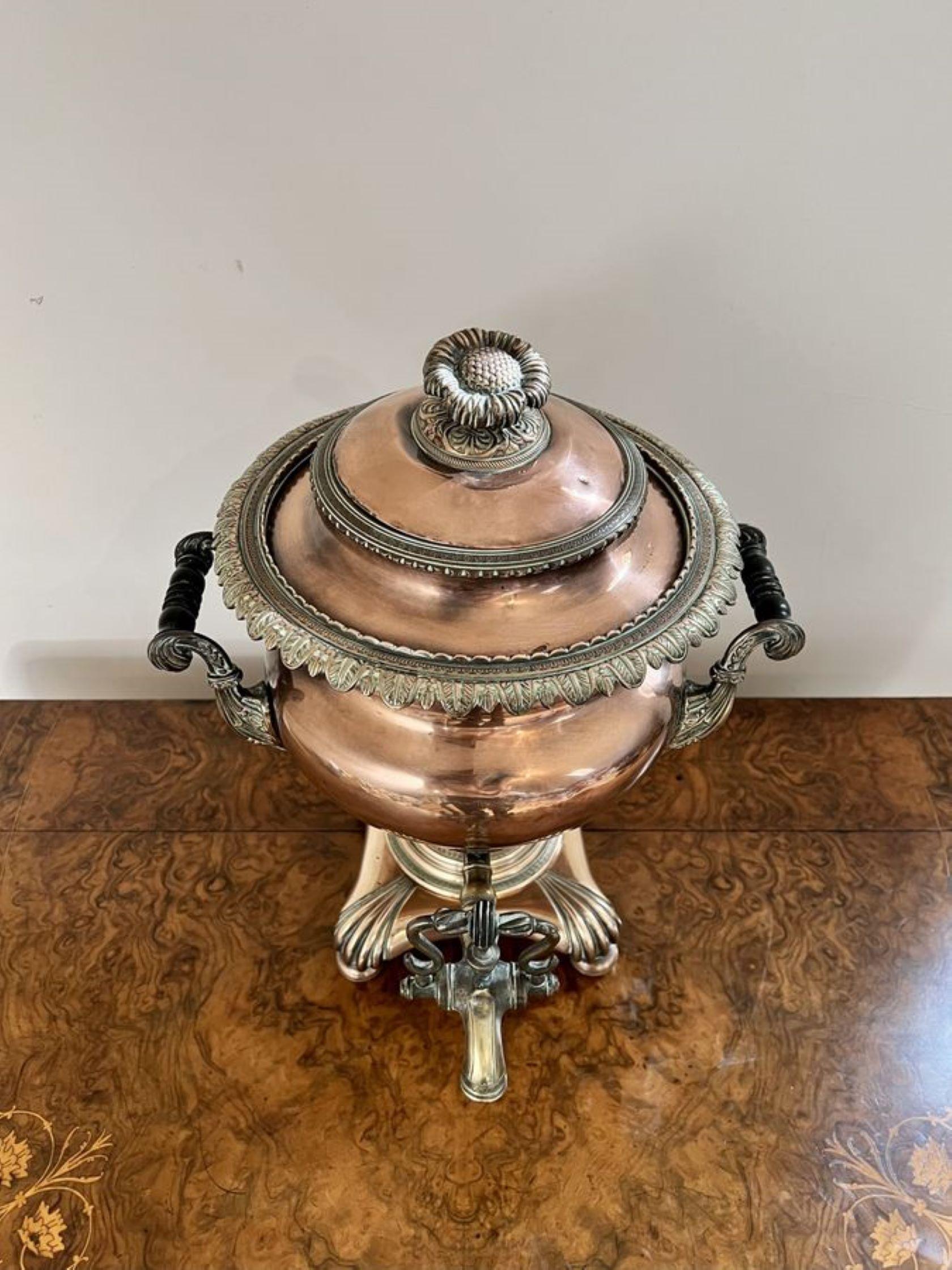 Fantastic quality antique Victorian large copper samovar  For Sale 2