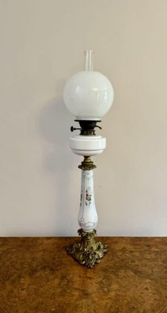 Fantastic quality antique Victorian oil lamp