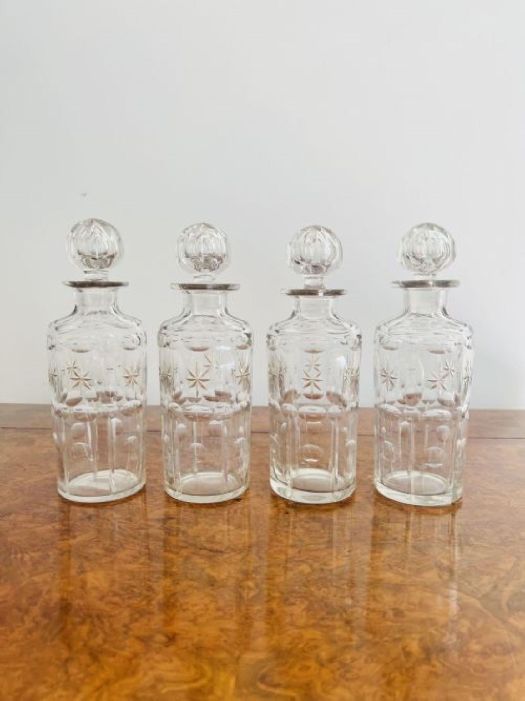 Fantastic quality antique Victorian quality cut glass decanters For Sale 2