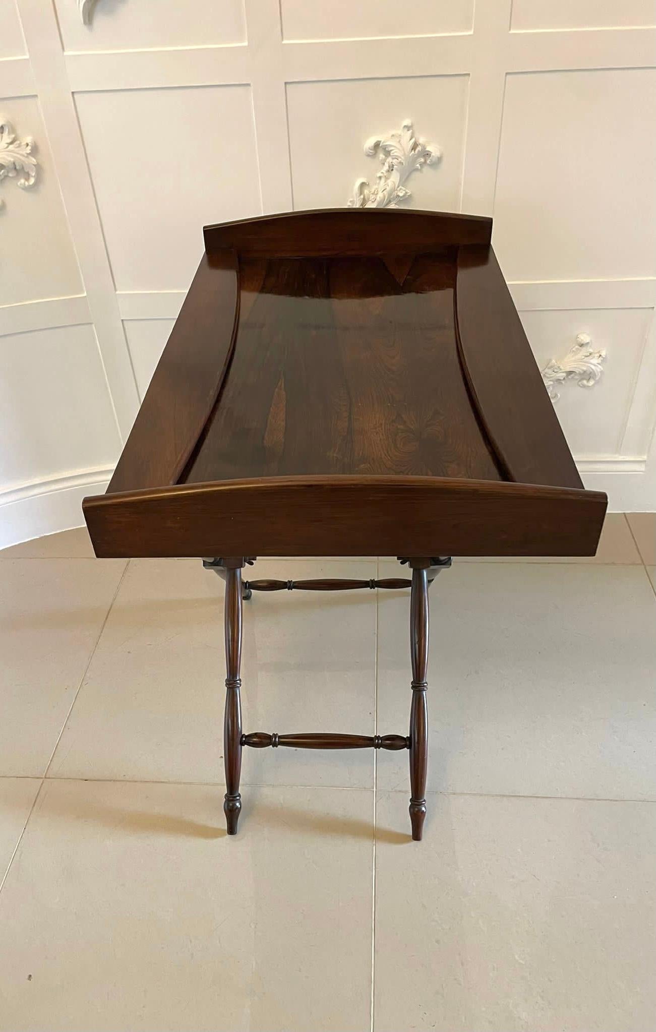 Fantastic Quality Antique Victorian Rosewood Butler’s Tray on Stand For Sale 1