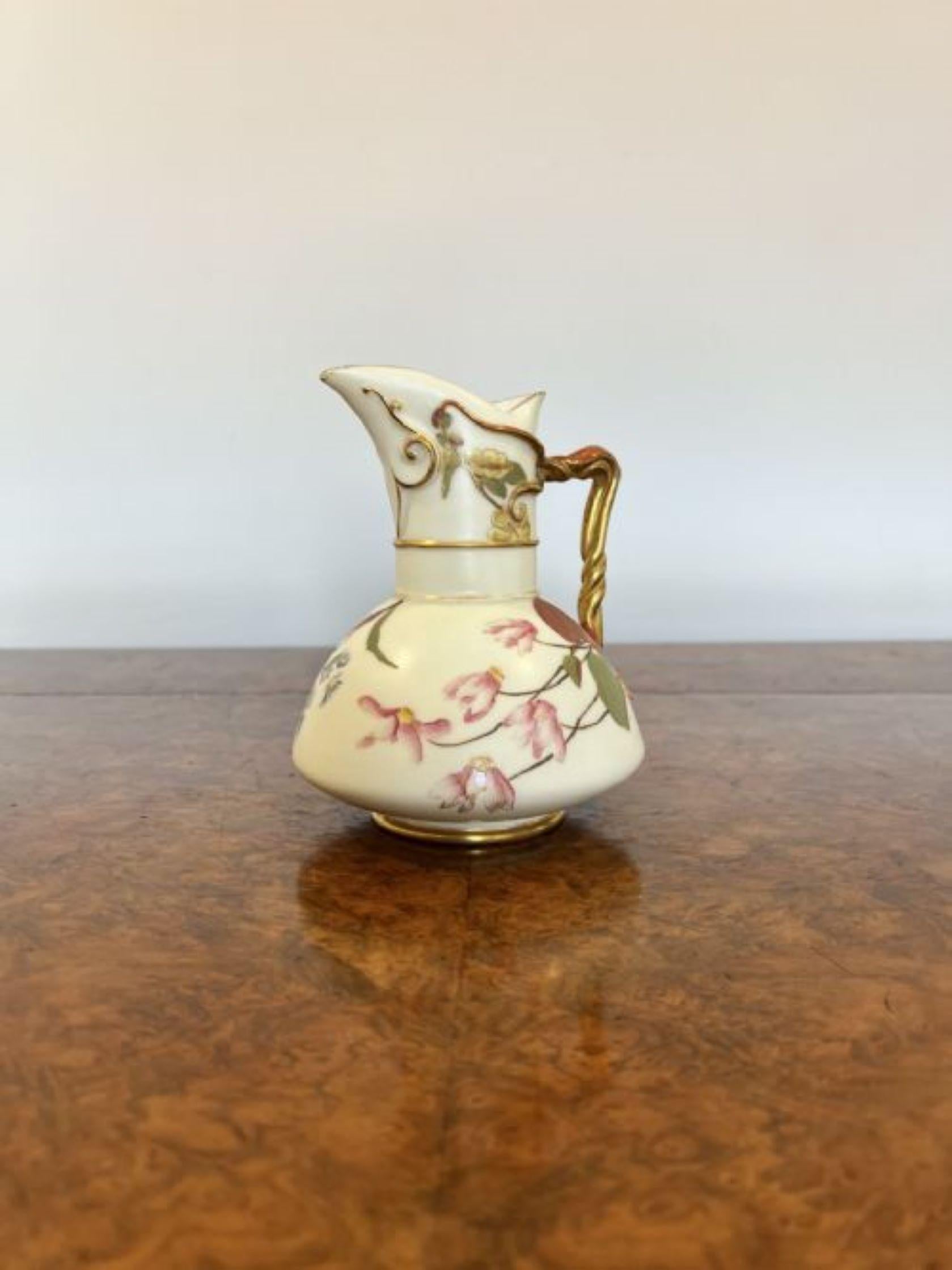 Ceramic Fantastic quality antique Victorian Royal Worcester cleft jug  For Sale