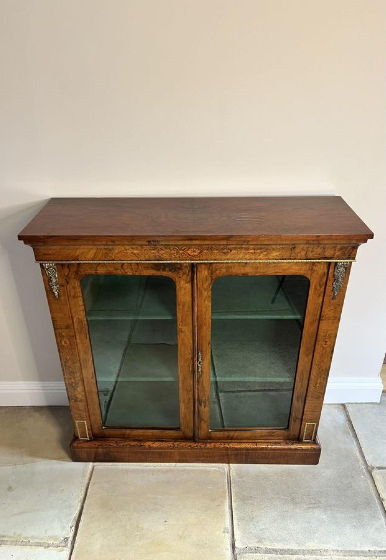 Fantastic quality antique Victorian walnut inlaid pier cabinet  In Good Condition For Sale In Ipswich, GB