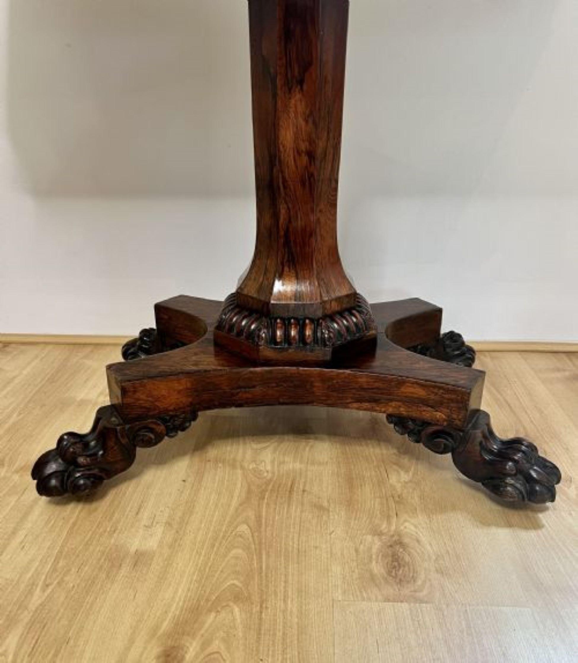 Fantastic quality Antique William IV rosewood card table  For Sale 9