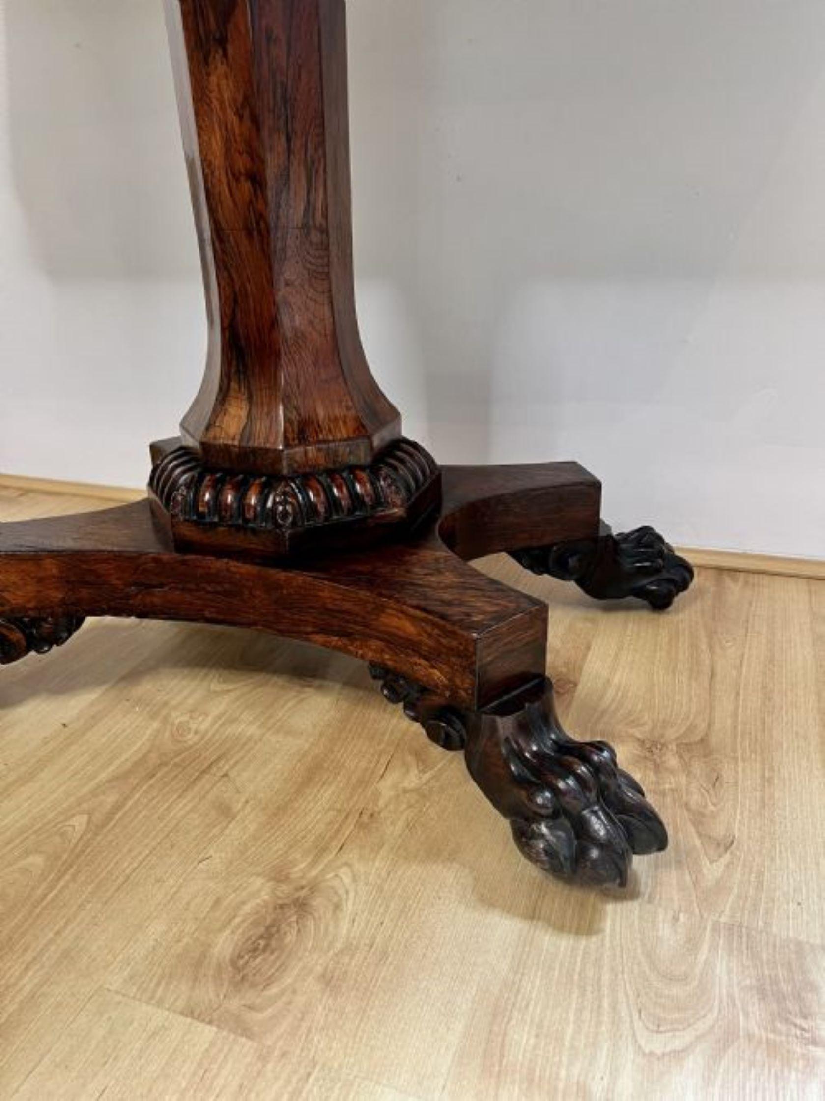 Fantastic quality Antique William IV rosewood card table  For Sale 10