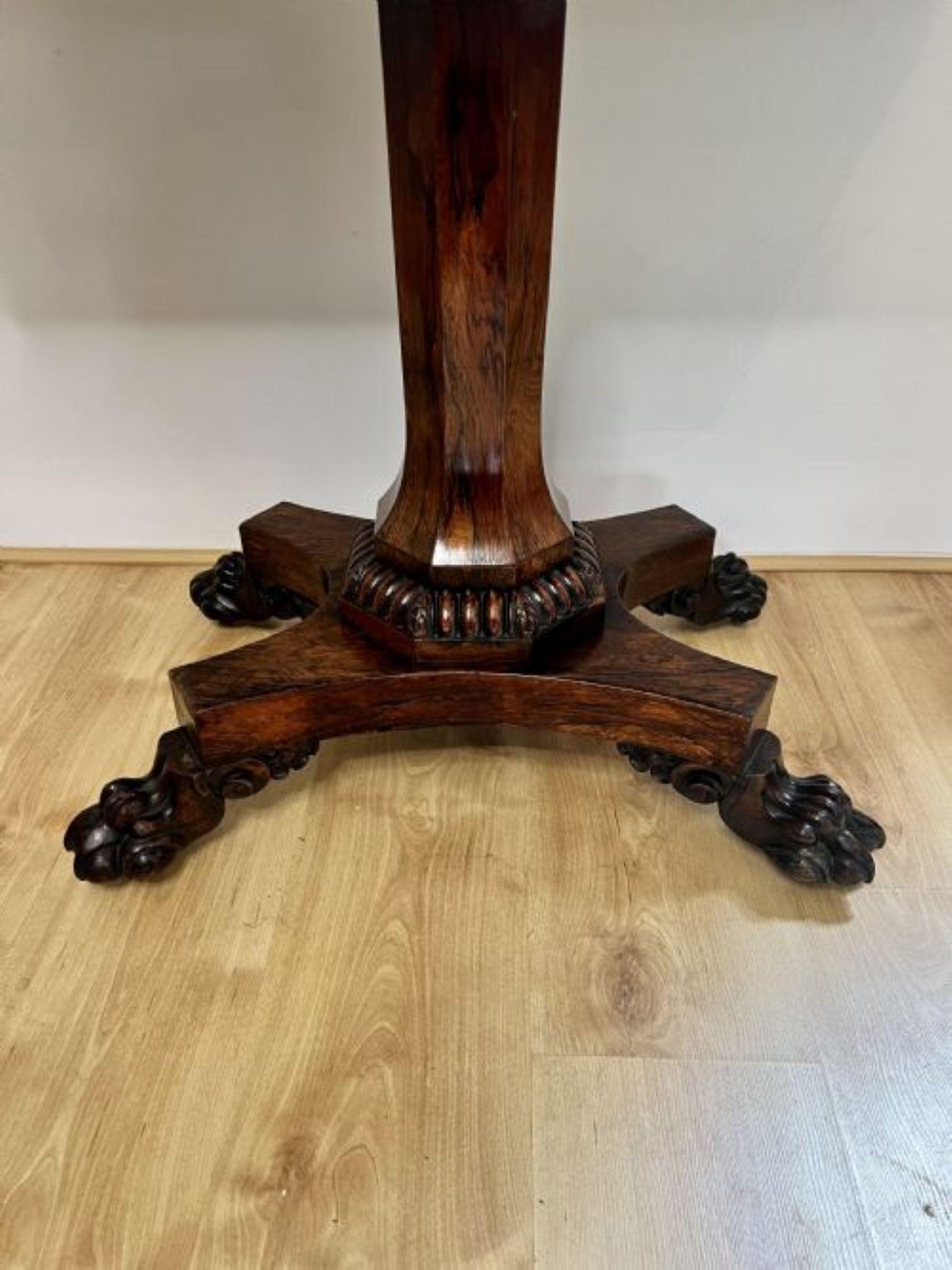 Fantastic quality Antique William IV rosewood card table  For Sale 11