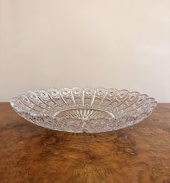 Fantastic quality large antique Edwardian cut glass dish