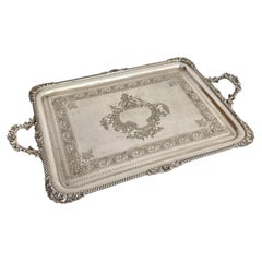 Fantastic quality large antique Edwardian silver plated tray