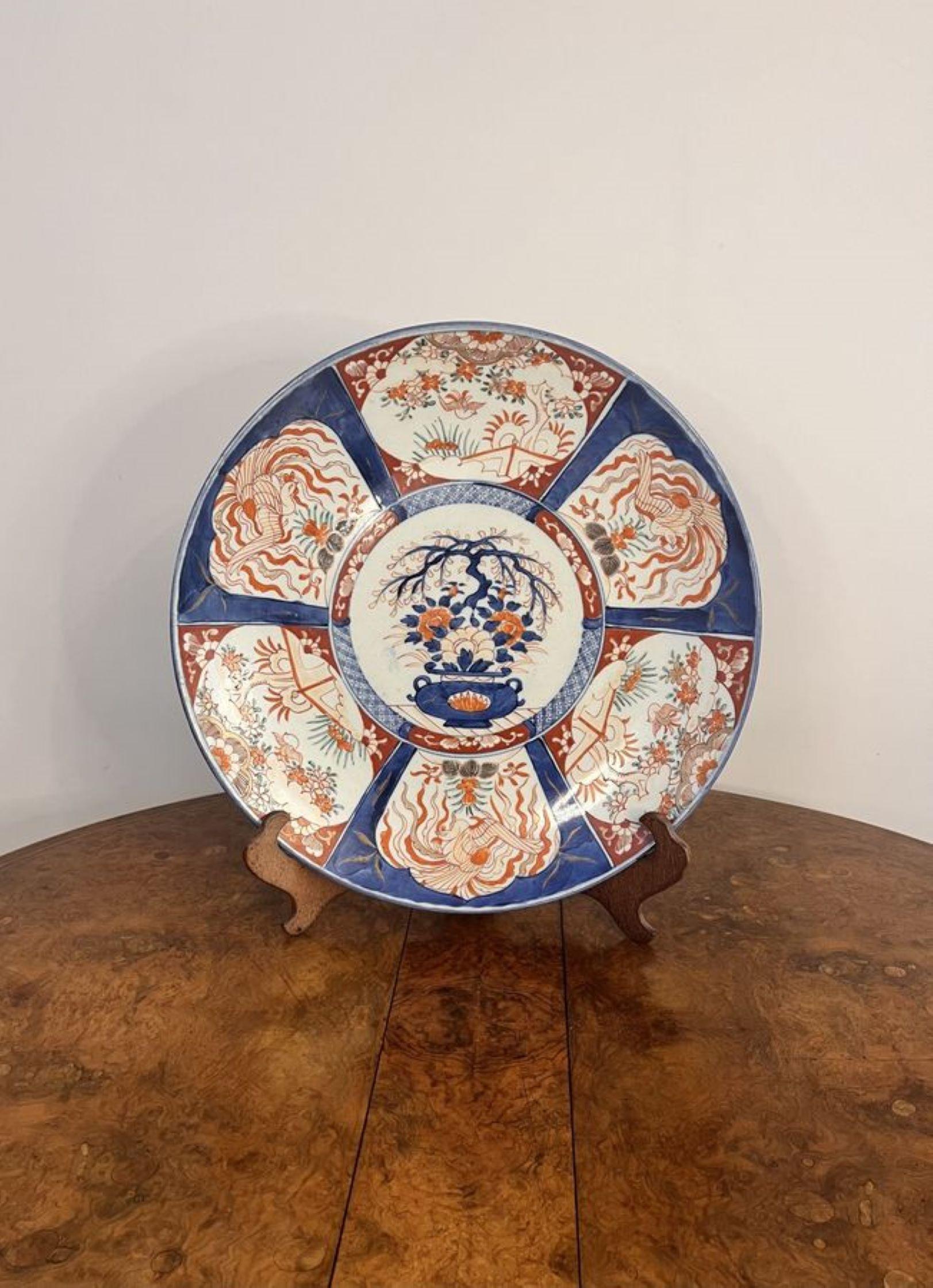 20th Century Fantastic quality large antique Japanese imari charger  For Sale