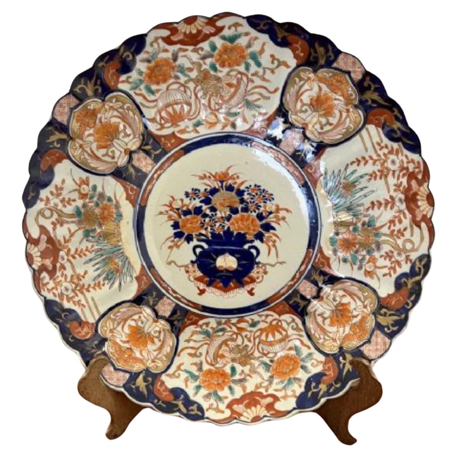 Fantastic quality large antique Japanese Imari plate