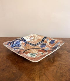 Fantastic quality large antique Japanese imari square plate