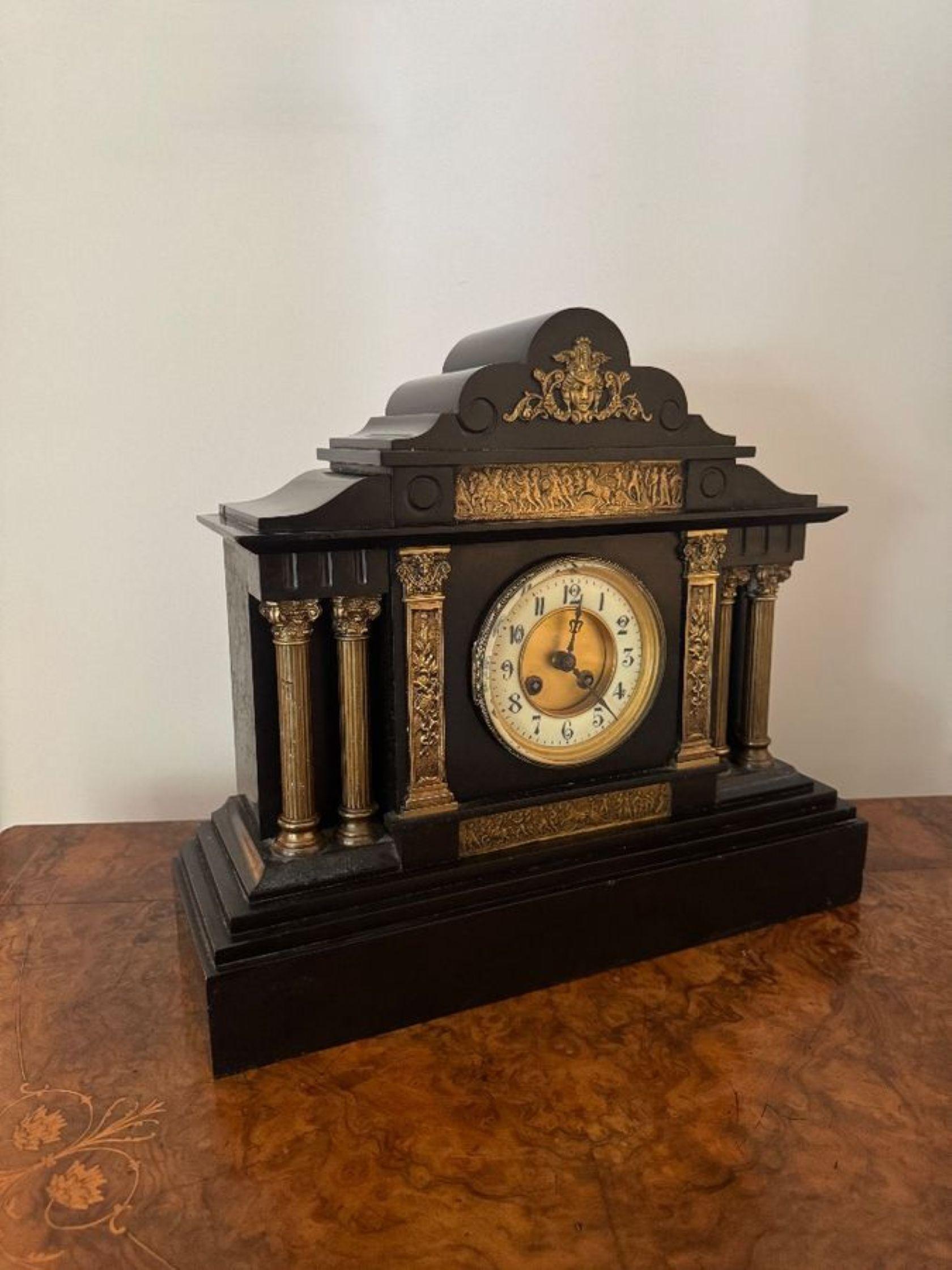 XIX secolo Fantastico orologio da camino vittoriano di grandi dimensioni e di qualità in vendita