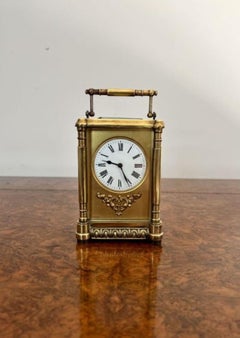 Fantastic quality large antique Victorian ornate brass carriage clock