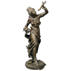 Sculpture de Cléopâtre en bronze de la fin du 19e siècle:: de qualité exceptionnelle:: réalisée par Henri Plé