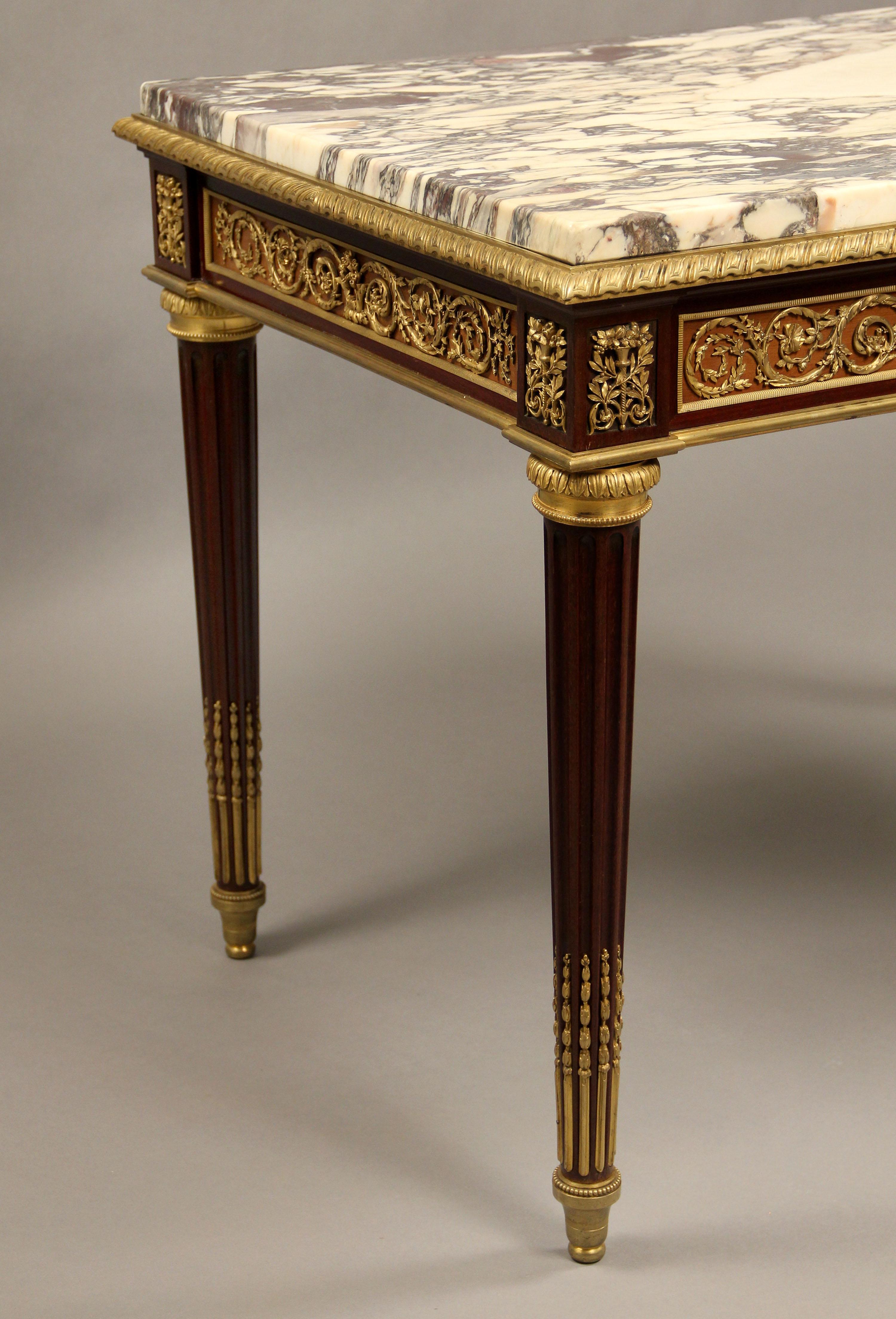 Fantastic Quality Late 19th Century Gilt Bronze Mounted Table By Lexcellent In Good Condition For Sale In Long Island City, NY