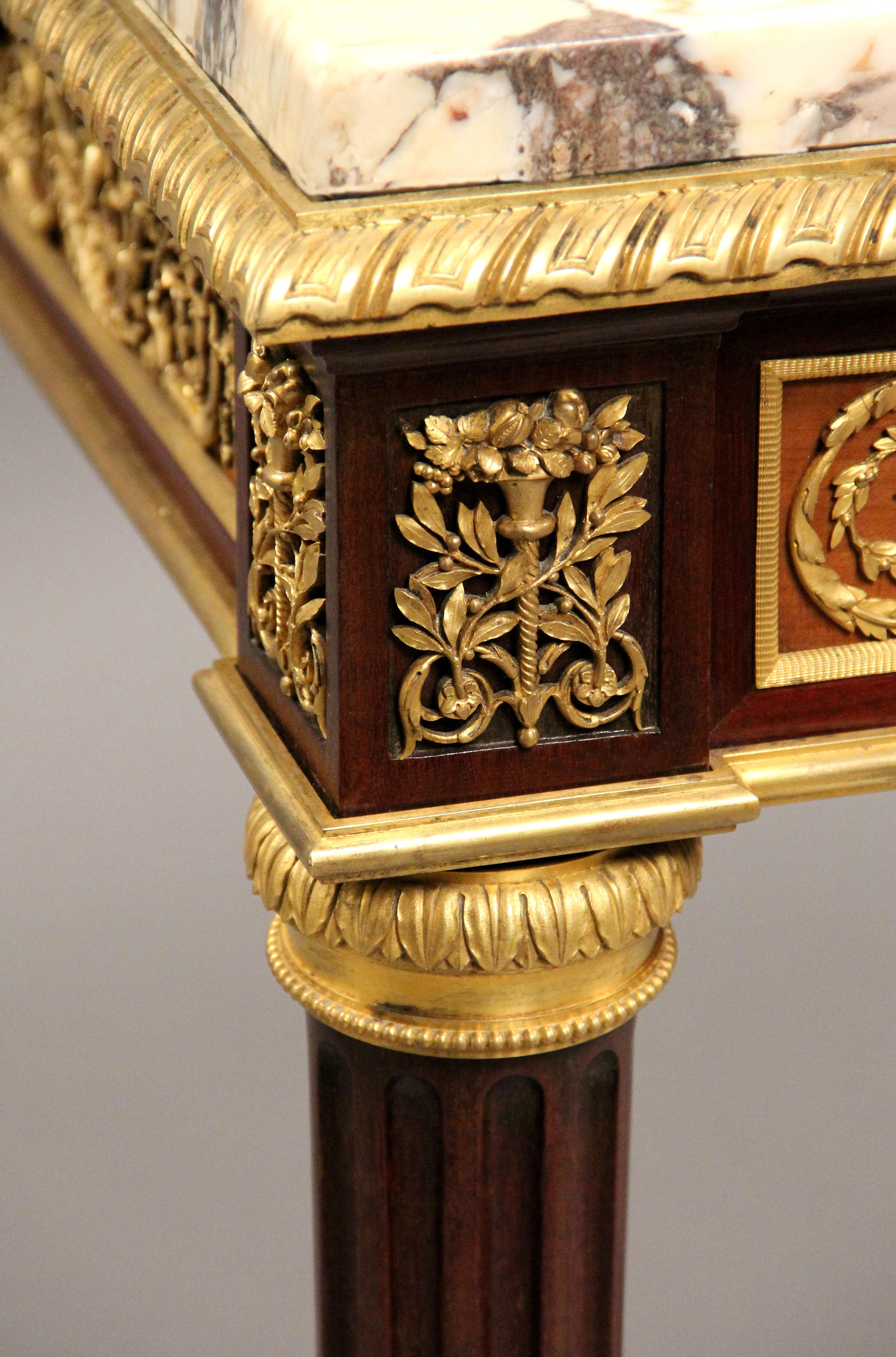 Fantastic Quality Late 19th Century Gilt Bronze Mounted Table By Lexcellent For Sale 1
