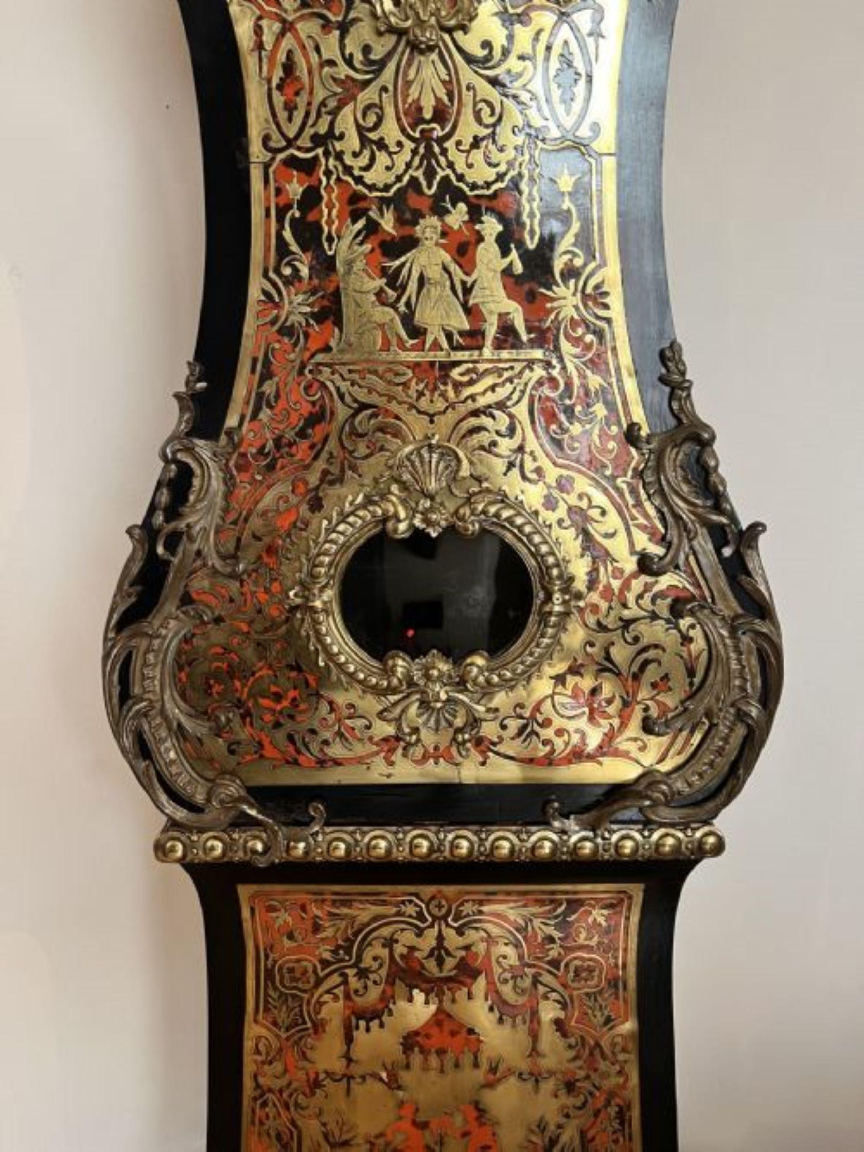 Fantastic quality Napoleon III Marquetry inlaid eight day longcase clock  For Sale 6