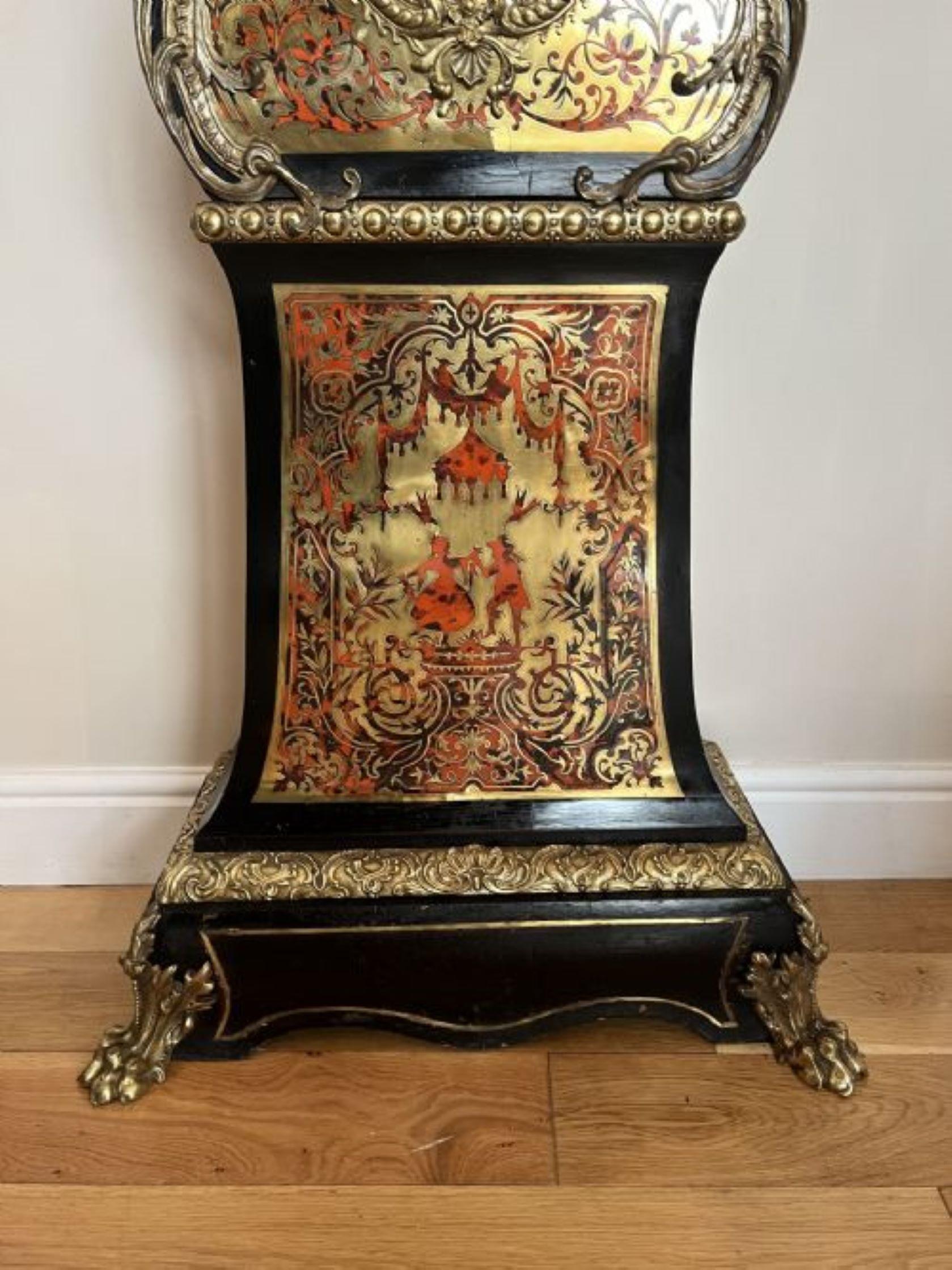 Fantastic quality Napoleon III Marquetry inlaid eight day longcase clock  In Good Condition For Sale In Ipswich, GB