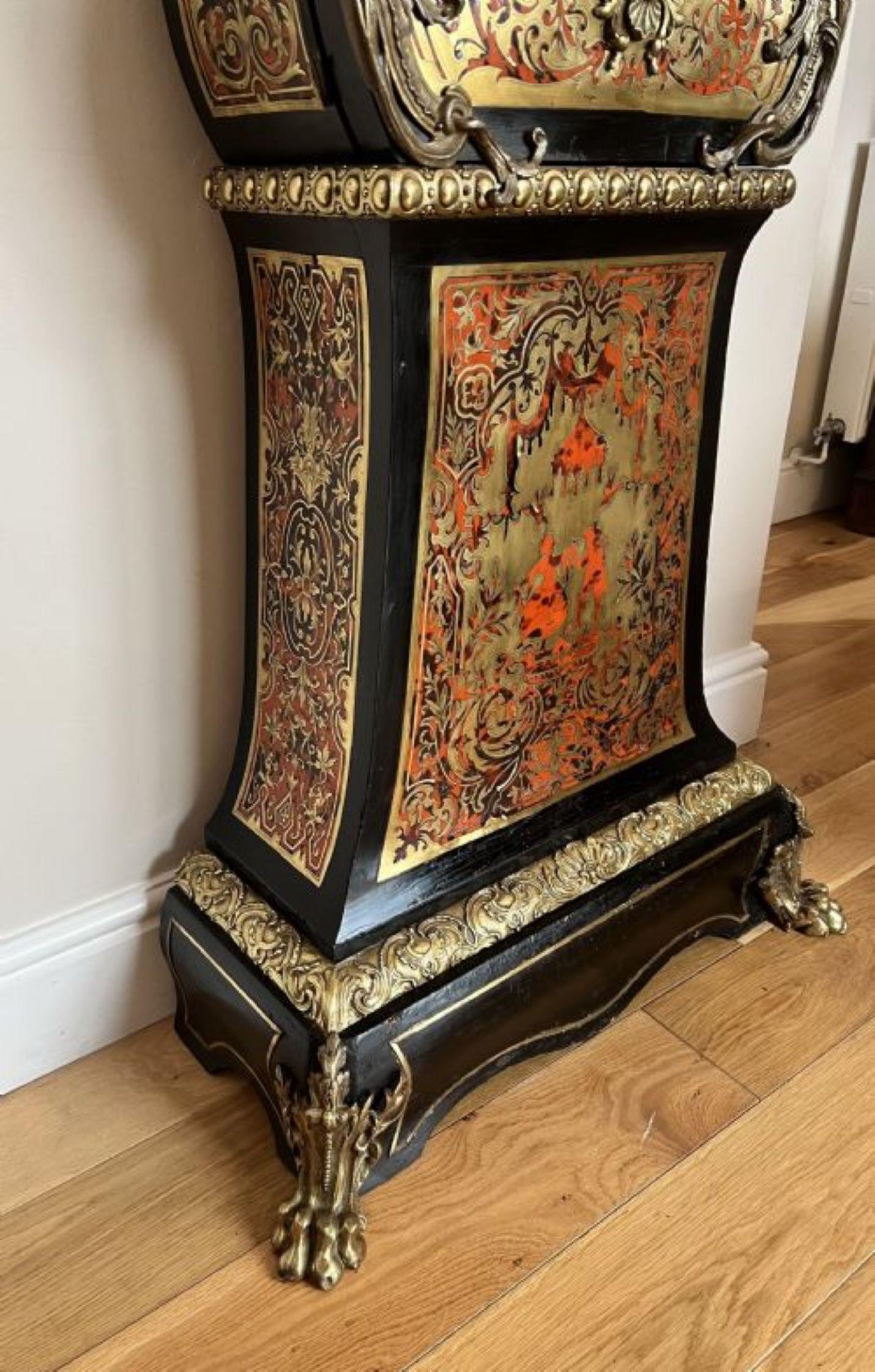 19th Century Fantastic quality Napoleon III Marquetry inlaid eight day longcase clock  For Sale