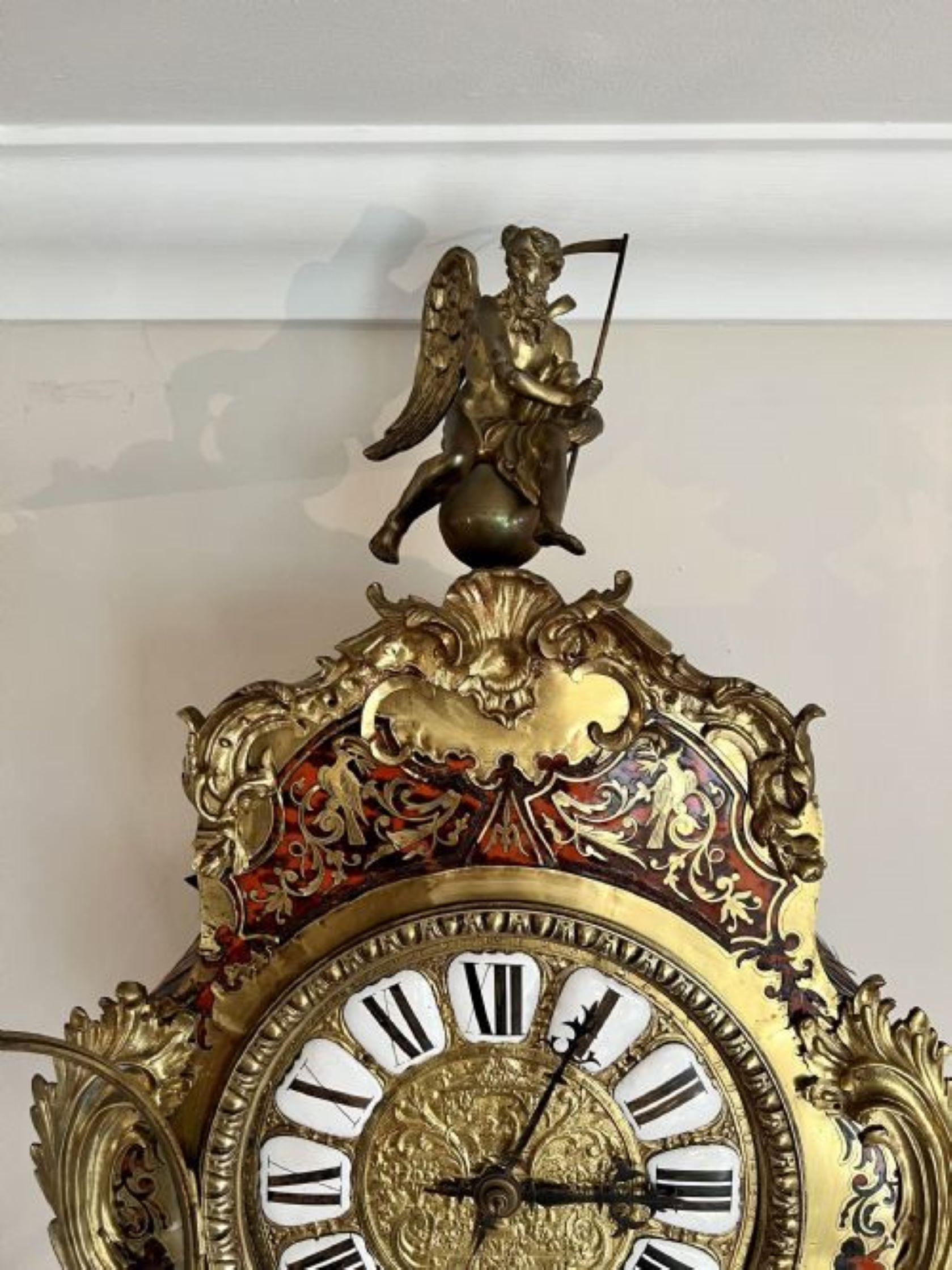 Fantastic quality Napoleon III Marquetry inlaid eight day longcase clock  For Sale 2