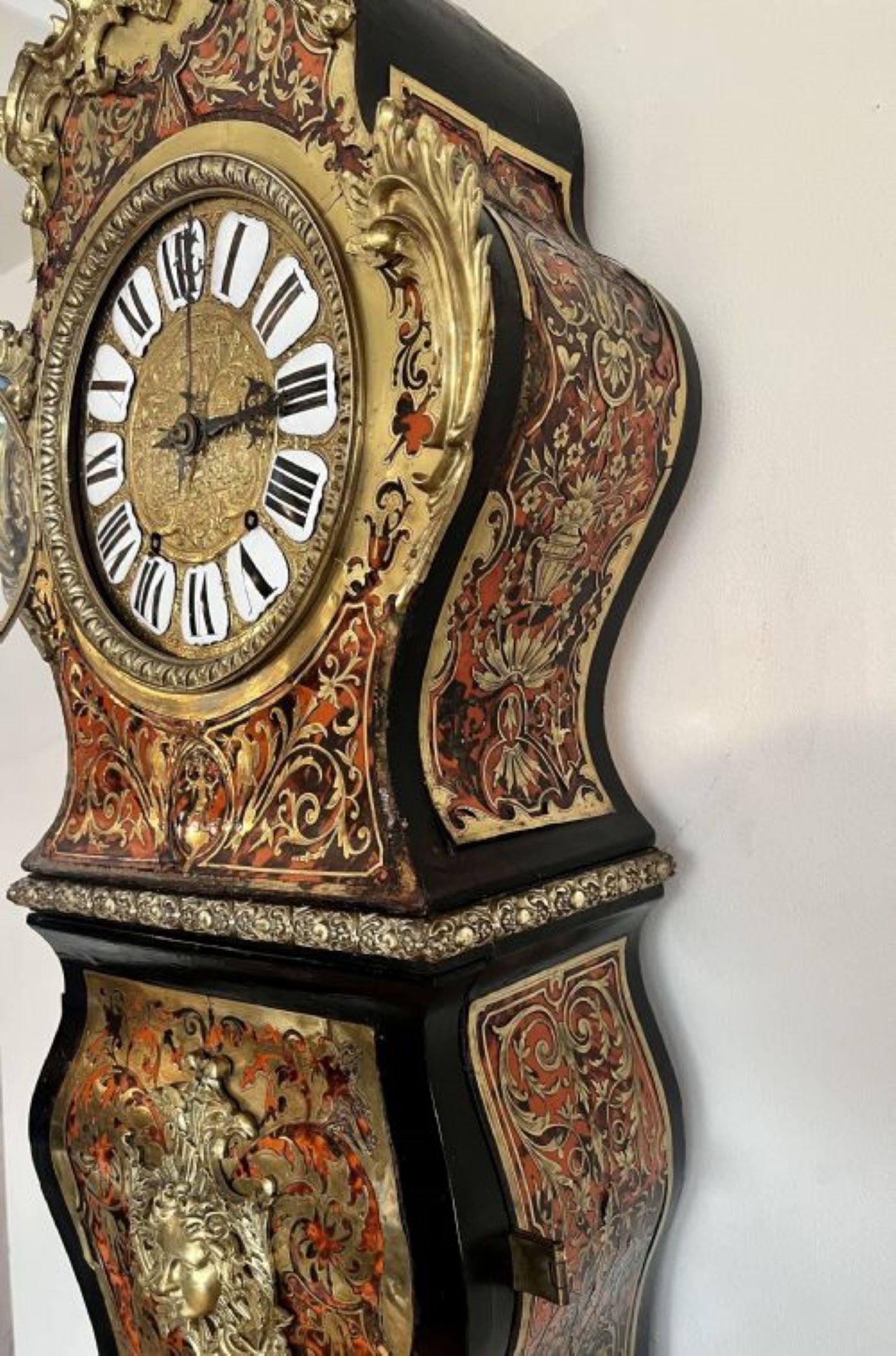 Fantastic quality Napoleon III Marquetry inlaid eight day longcase clock  For Sale 4