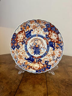 Fantastic quality pair of antique Japanese imari plates