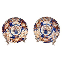 Fantastic quality pair of antique Japanese imari plates