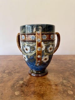 Fantastic quality pair of antique Royal Doulton loving cups