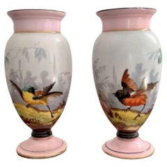 Fantastic quality pair of antique Victorian porcelain vases 