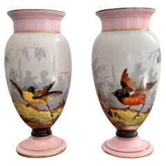 Fantastic quality pair of antique Victorian porcelain vases