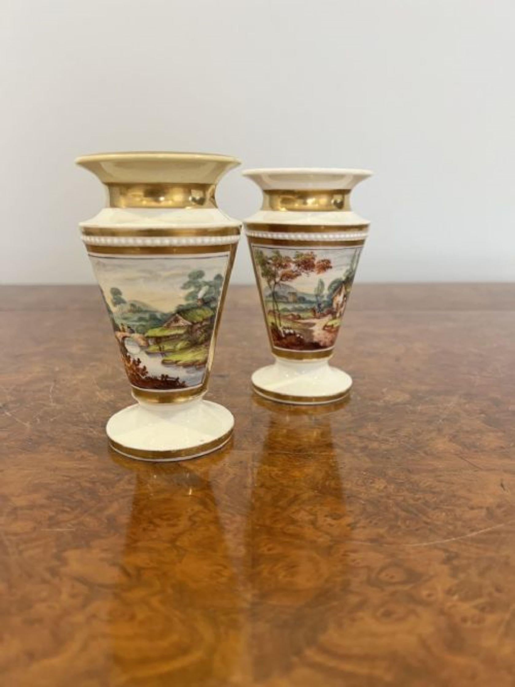 Victorian Fantastic quality pair of antique victorian spill vases