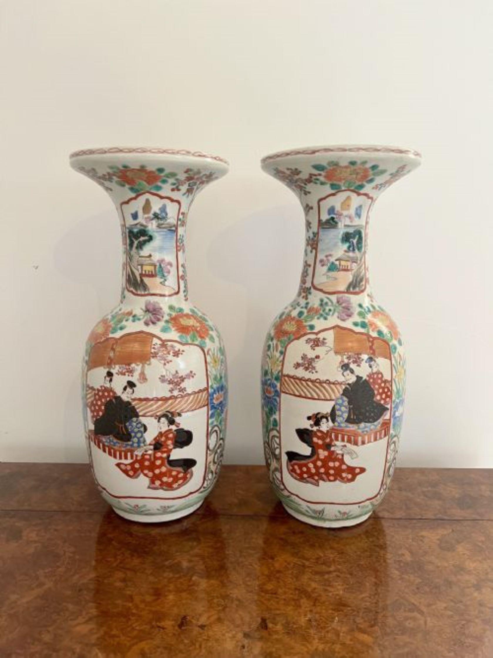Fantastic quality pair of large antique Japanese imari vases  For Sale 6