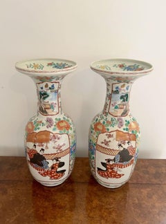 Fantastic quality pair of large antique Japanese imari vases