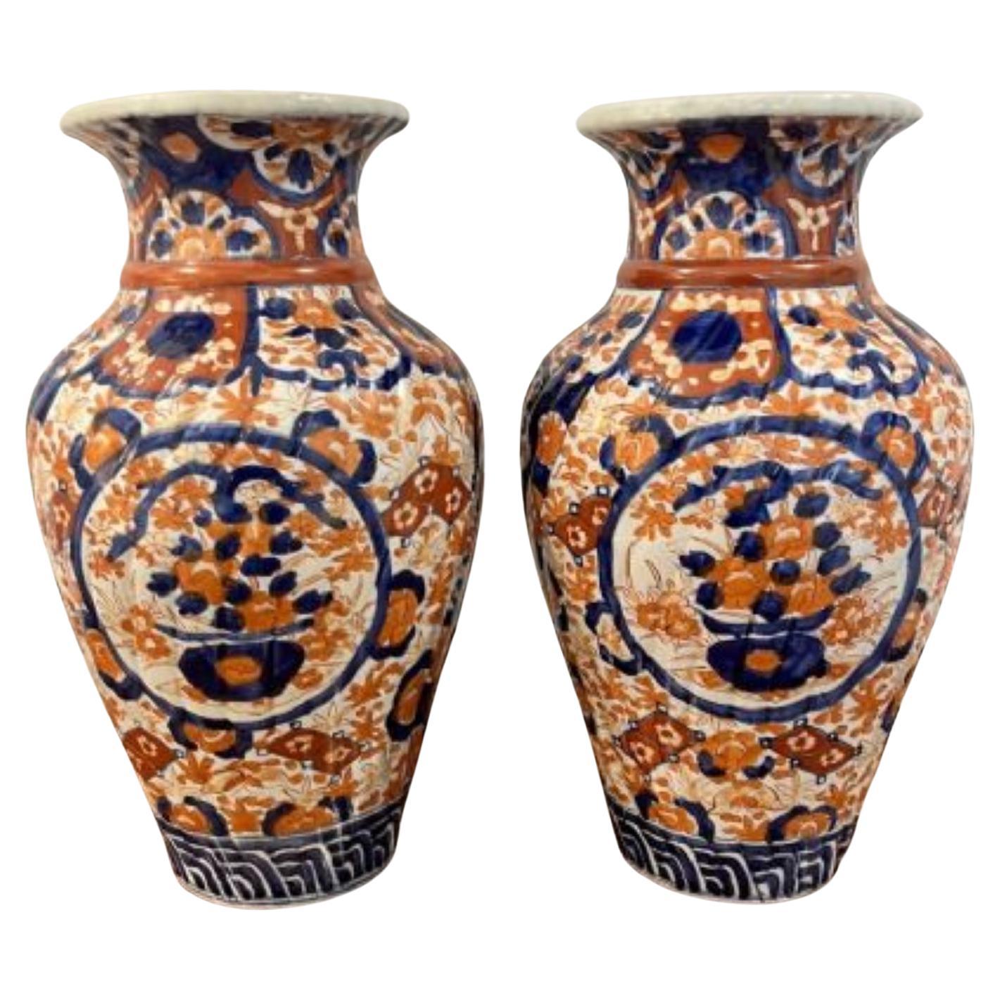 Fantastic quality pair of large antique Japanese Imari vases  For Sale
