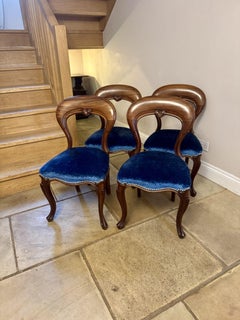 Fantastic quality set of four antique Victorian mahogany dining chairs