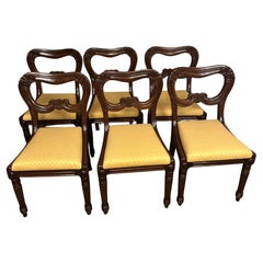 Fantastic quality set of six antique Regency mahogany dining chairs
