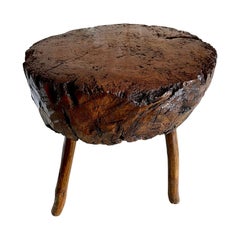 Fantastic Quality Unusual Antique Elm Chopping Block