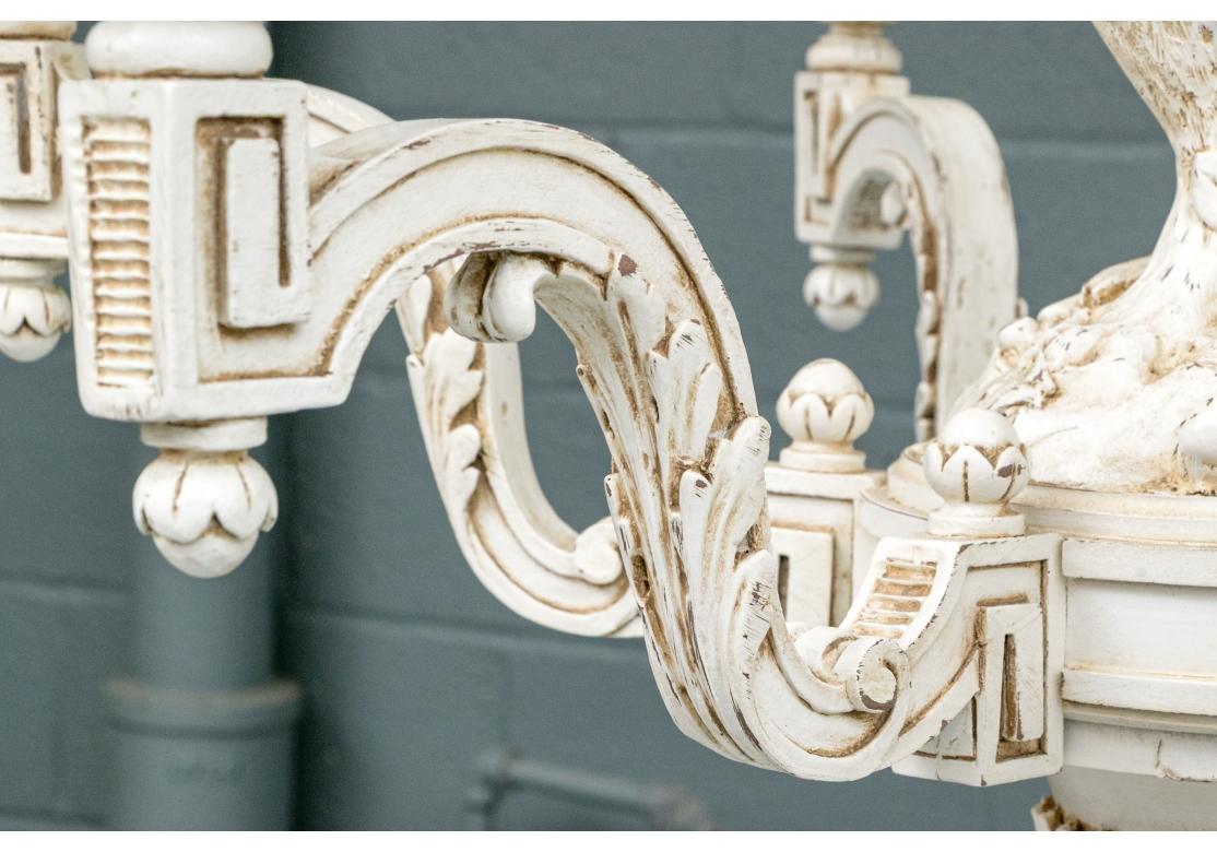 Hollywood Regency Fantastic Rabbit Figural Six Light Chandelier For Sale