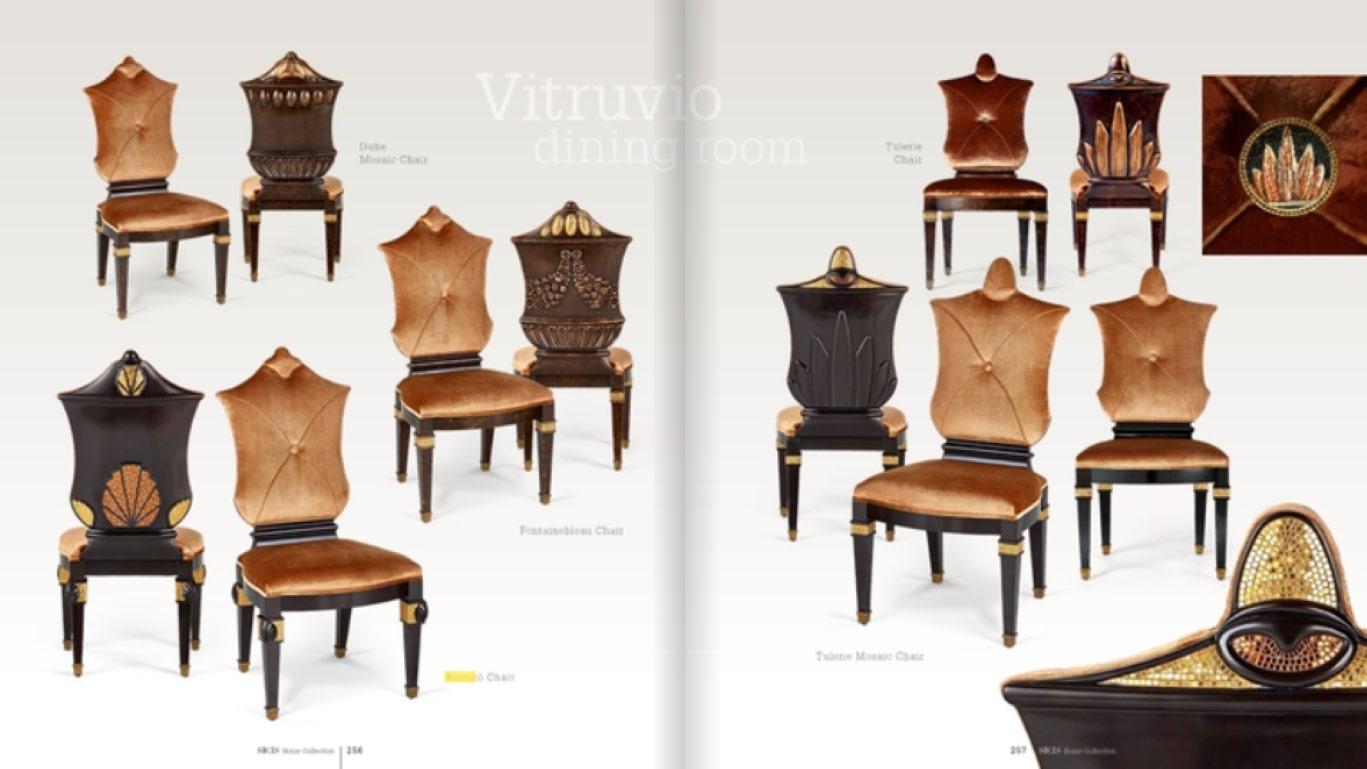 Rococo Fantastique chaise rococo en bois massif sculpté décorée d'une épaisse mosaïque en vente