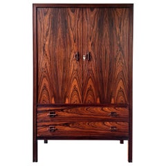 Fantastic Rosewood Gentlemen’s Chest by Jorgen Clausen for Brande Mobelfabrik