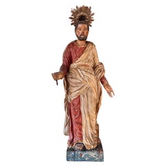 Scultura fantastica di San Pietro Apostolo, Spanish School, XVIII secolo