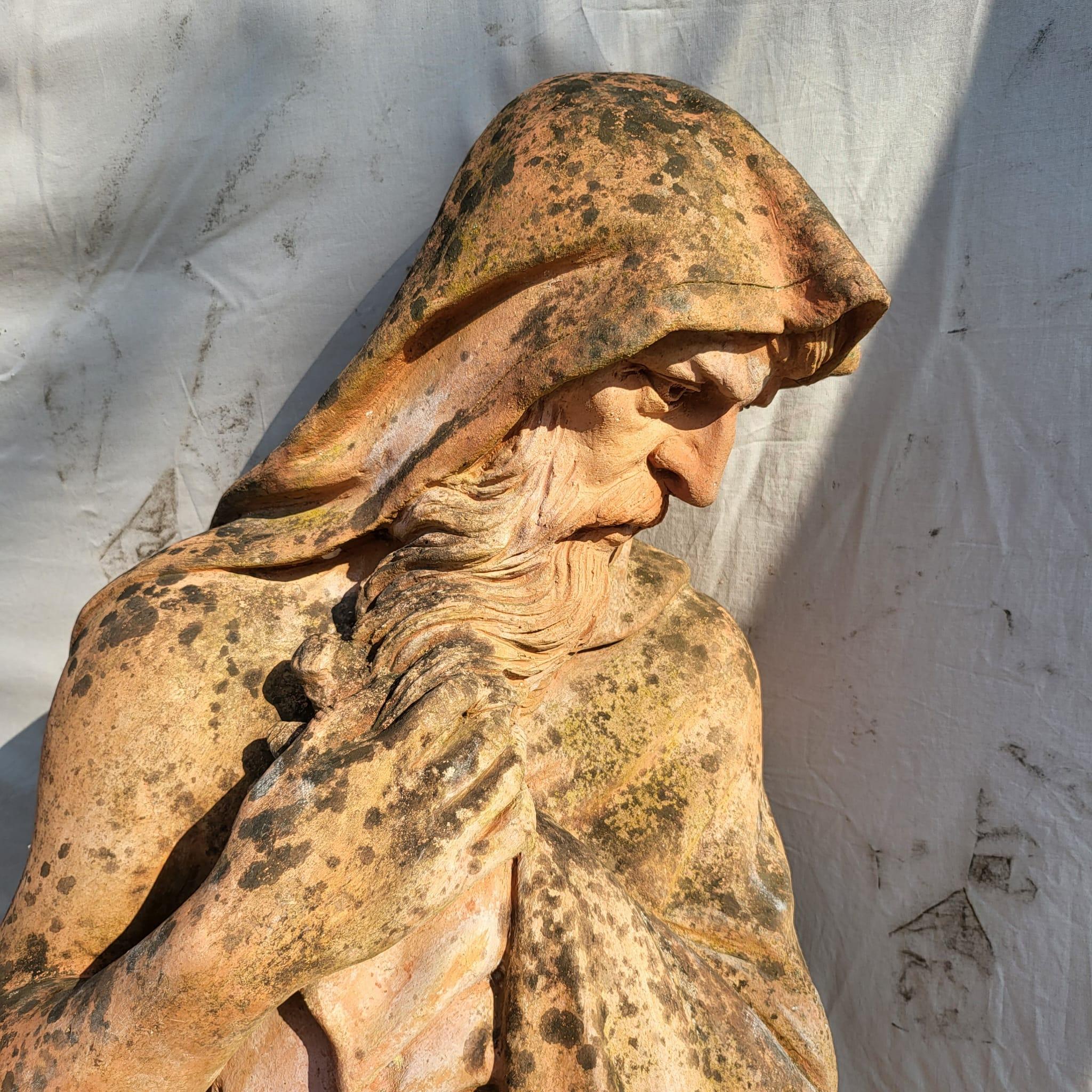 Fait main Fantastique série D'ÉCLARATIONS 4 SEASONS IN TERRACOTTA 1890/1900 avec base H : 190 cm