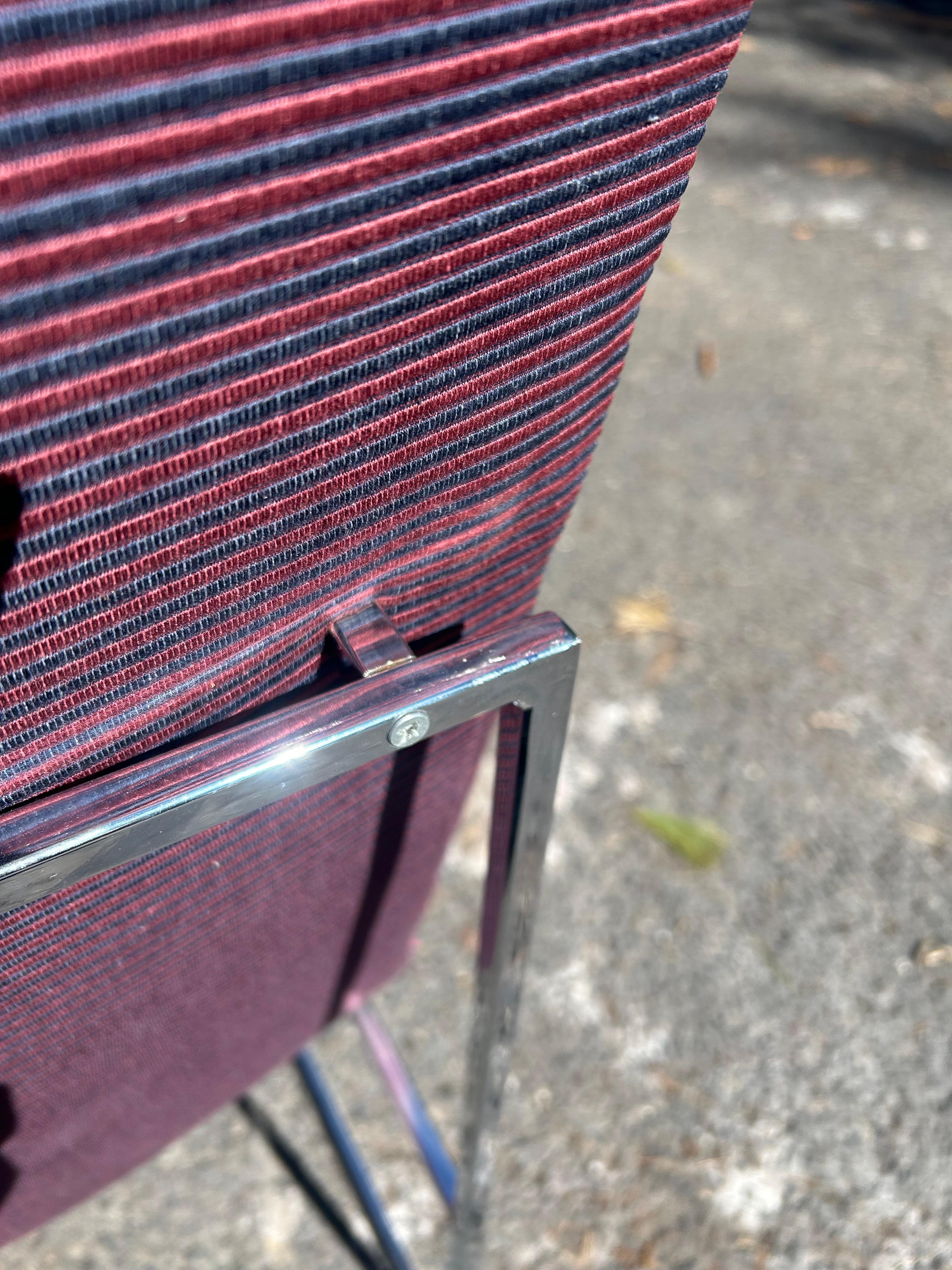 Americano Fantastico set di 6 sedie da pranzo con struttura sottile in cromo di Milo Baughman, metà del secolo scorso  Moderno in vendita