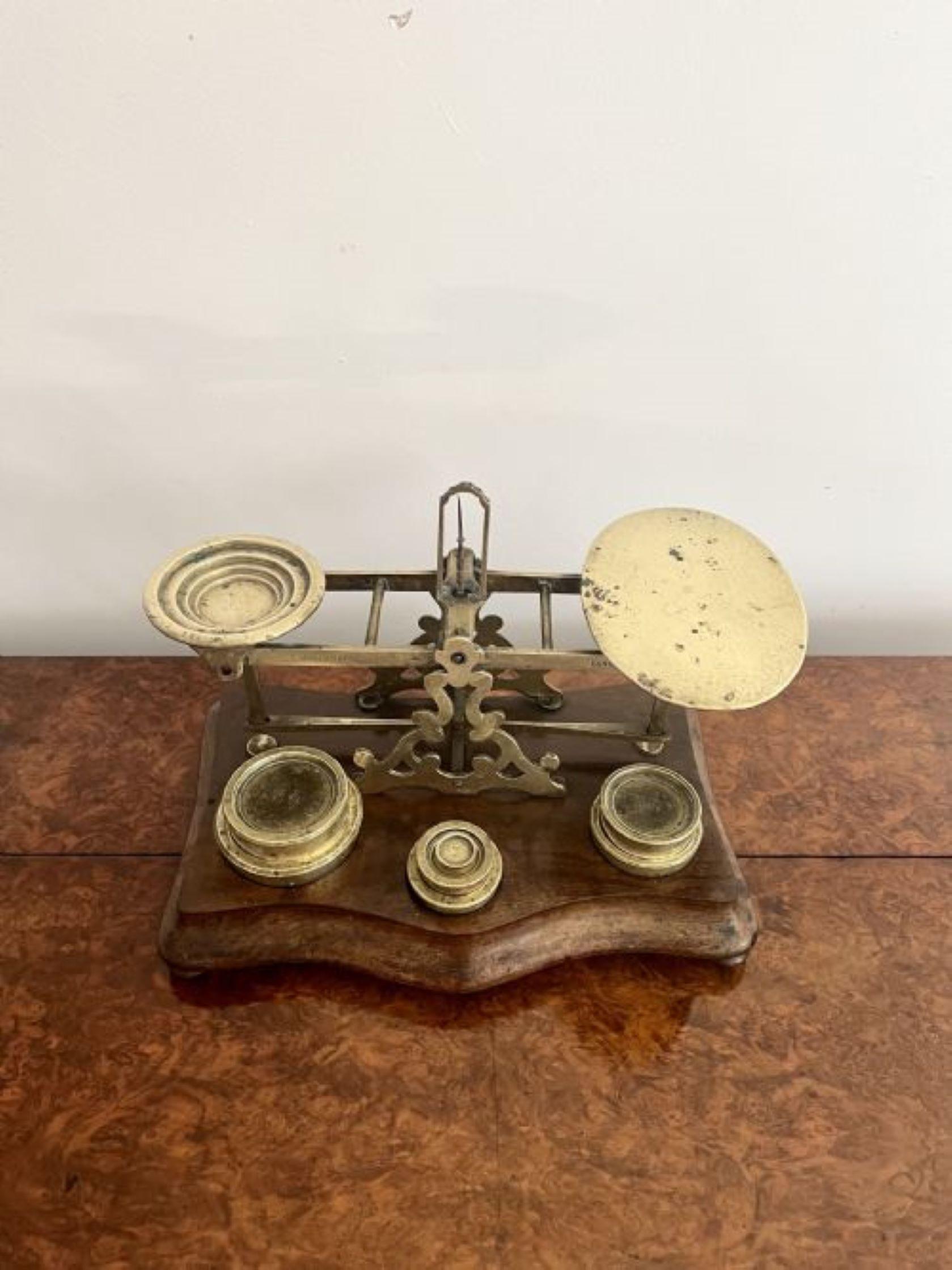 19th Century Fantastic set of large antique Victorian postal scales and weights by S.Mordan
