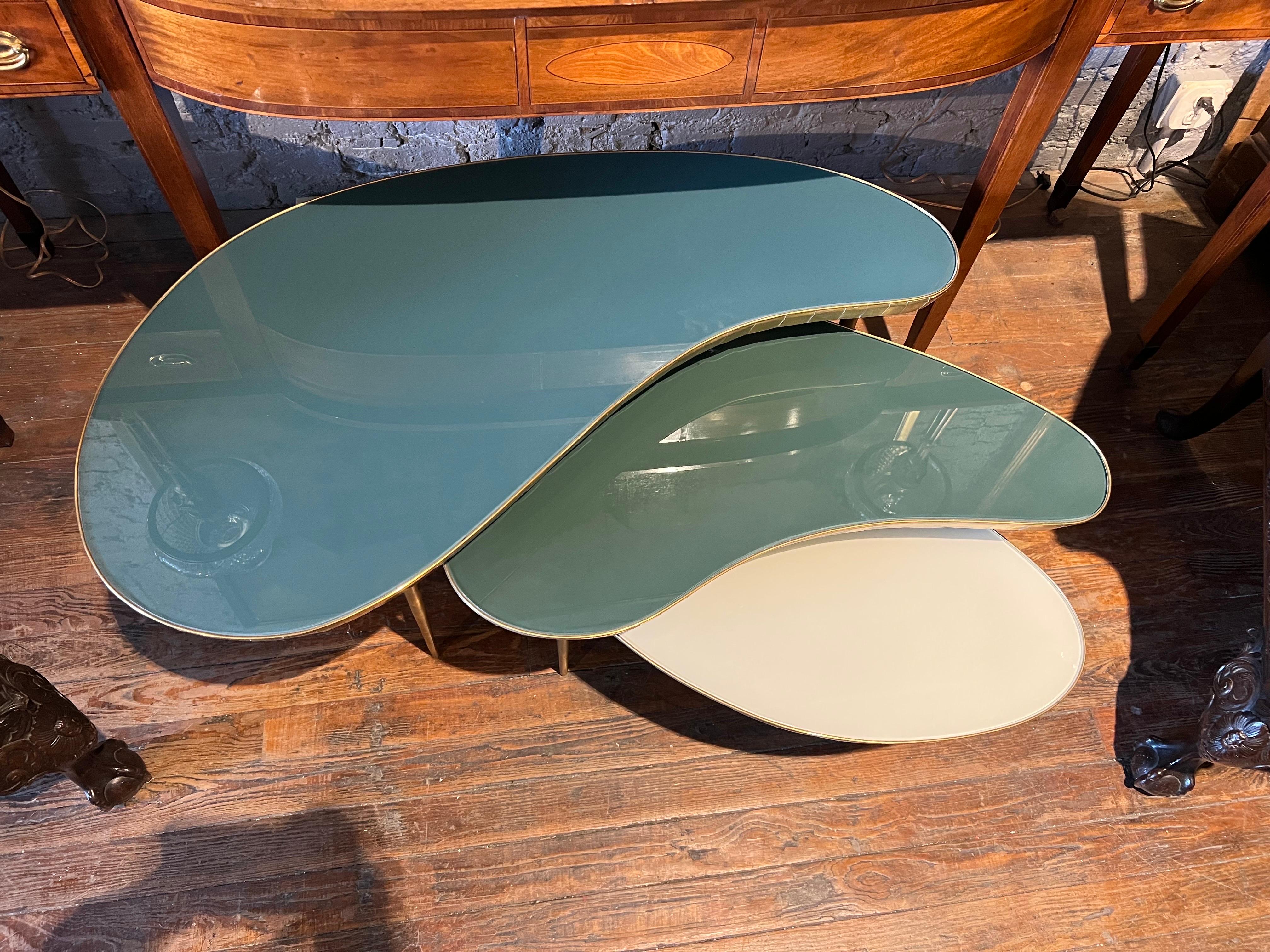 Fantastic Set of Mid-Century Italian “Nesting” Coffee Tables In Good Condition In Richmond, VA