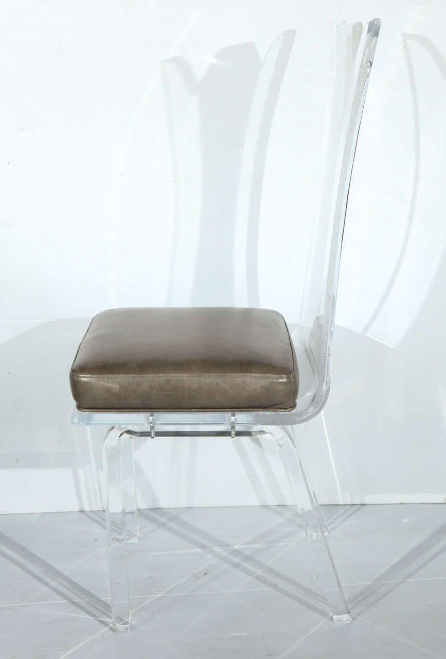 Fantastic Set of Six Lucite Chairs In Good Condition For Sale In Los Angeles, CA